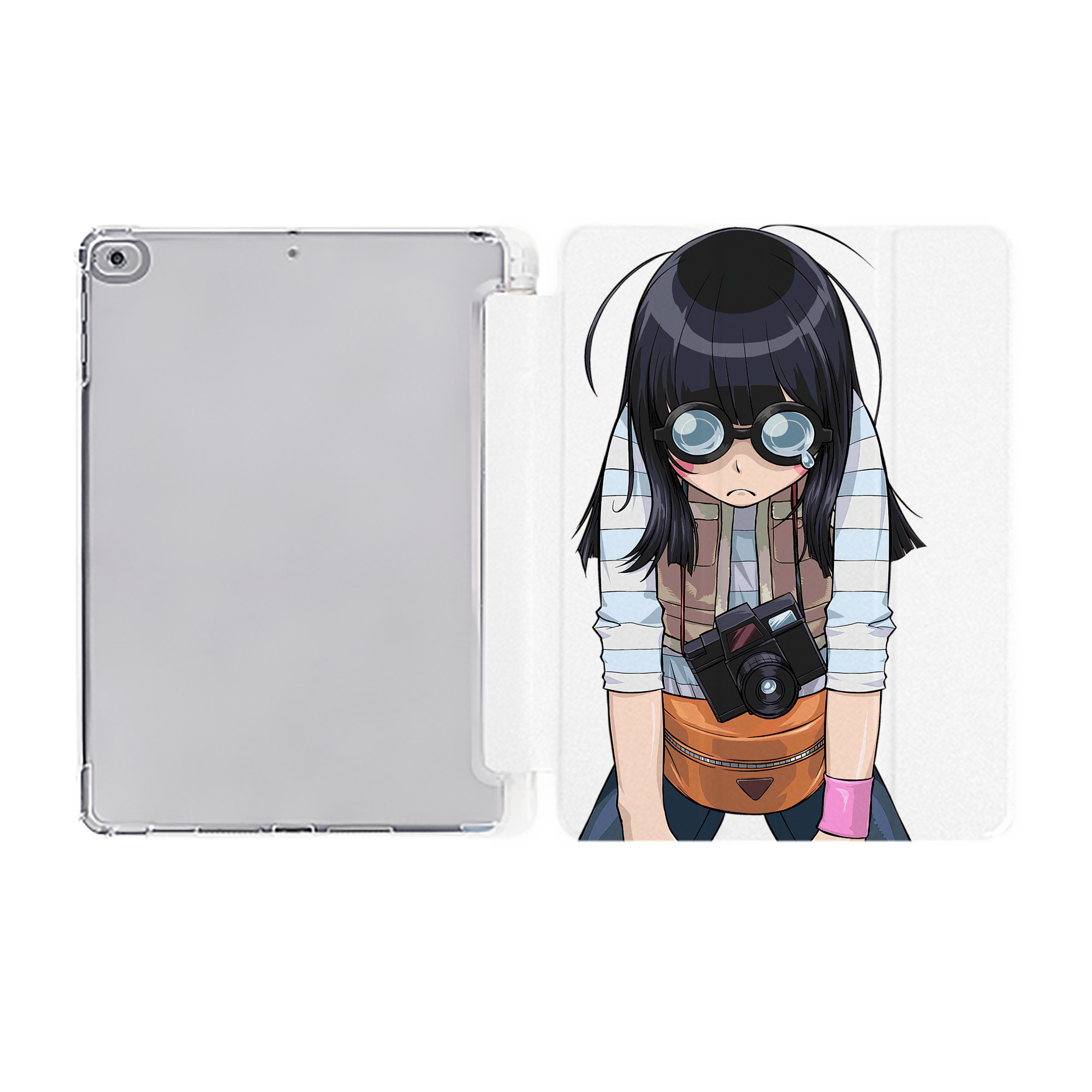 （画像用） 遊☆戯☆王 Yu-Gi-Oh! IPad ケース ペン収納付き 三つ折りスタンド PUレザー×シリコン 対応機種9.5/10.5/10.9インチ